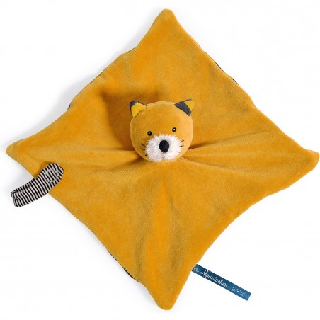 Doudou chat moutarde Lulu Les Moustaches - Moulin Roty