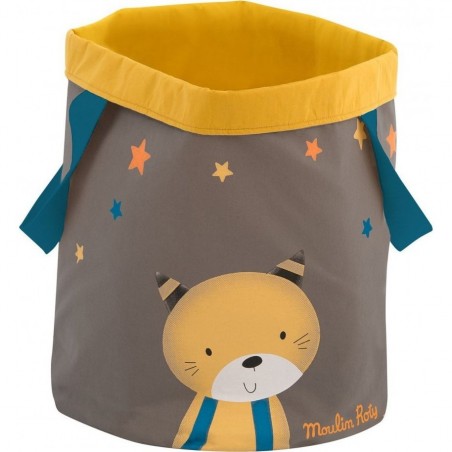 Grand Panier Motif Chat "Les Moustaches"