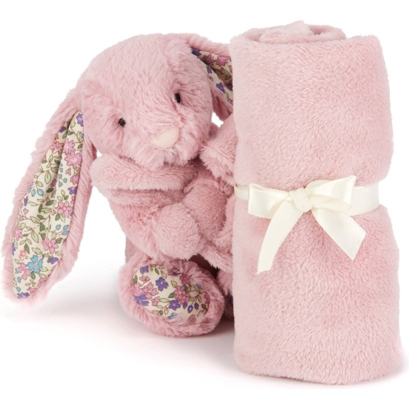 Jellycat Peluche Doudou Couverture Rose Lapin Tulipe Blossom
