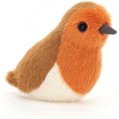 Doudou petit oiseau - Marron et orange - Jellycat