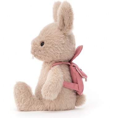 Peluche lapin rose au Sac-dos Backpack - Jellycat