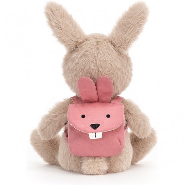 Peluche lapin rose au Sac-dos Backpack - Jellycat