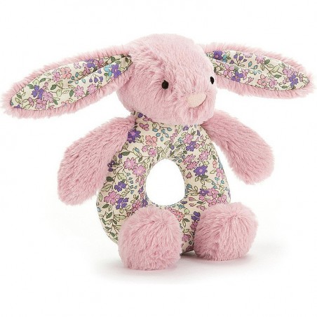 Hochet lapin rose blossom tulip bunny grabber - Jellycat