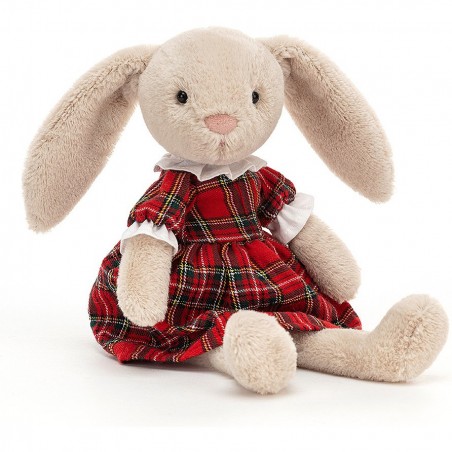 Peluche lapin Lottie Tartan de - 17 cm - Jellycat