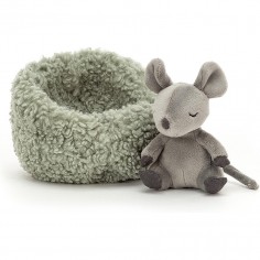 Peluche Souris dans son nid Hibernating - Jellycat