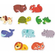Puzzle Duo Animaux - Djeco 2