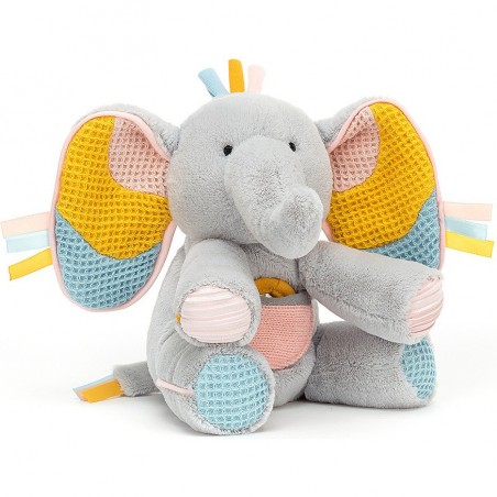 Peluche éléphant d'activités Peek-Boo Elly - Jellycat