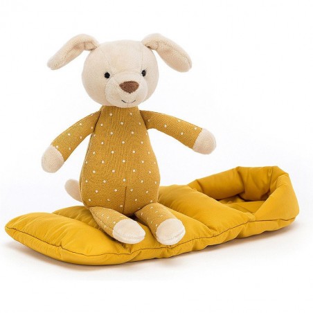Peluche chiot dans sac de couchage - Jellycat