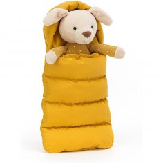 Peluche chiot dans sac de couchage - Jellycat 2