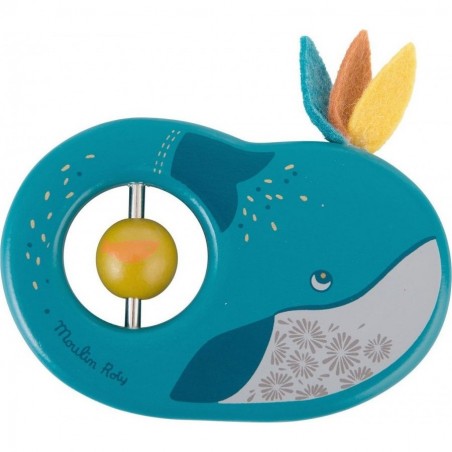 Hochet en Bois Baleine "Le Voyage D'Olga"