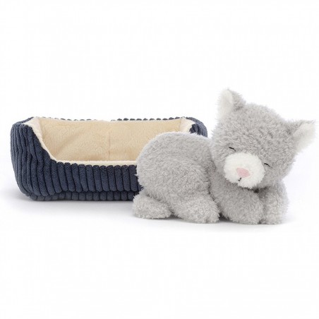 Peluche chat et son panier Napping Nipper Cat - Jellycat