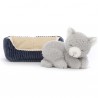 Peluche chat et son panier Napping Nipper - Jellycat