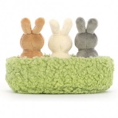 Peluche Nesting Bunnies 3 lapins dans un nid - Jellycat