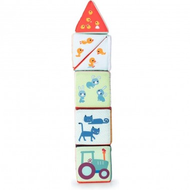 La Ferme Cubes à Empiler - Lilliputiens - jouet d'éveil