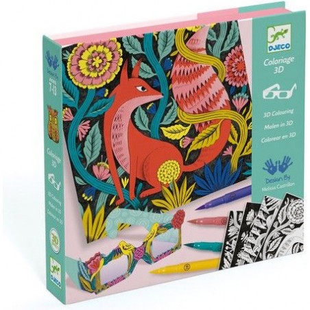 Forêt fantastique - Coloriage avec effets 3D - Djeco