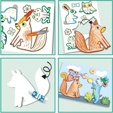 Créer avec des Formes - Animaux - Un jeu - Djeco