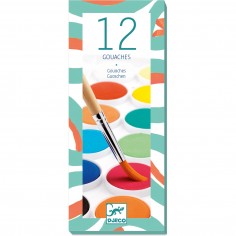 Les Couleurs - Pour Les Grands - 12 Pastilles Gouaches - Djeco