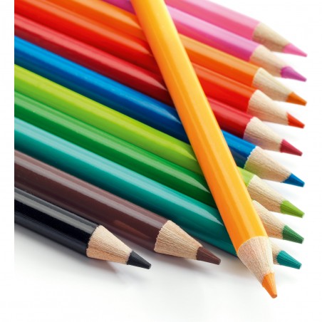 12 crayons aquarellables classique - loisirs créatifs - Djeco