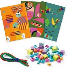 Enfilage mes animaux à moi - loisirs créatifs - Djeco 2