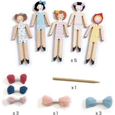 5 poupées chasse-tracas Sweet Night - Do it Yourself - Djeco