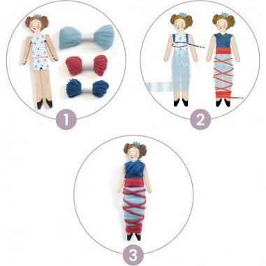 5 poupées chasse-tracas Sweet Night - Do it Yourself - Djeco