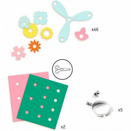 Collection de bagues Artistic Plastic - Djeco