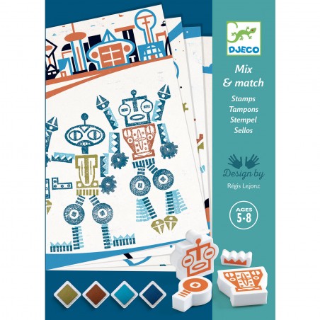 Tampons Mix and Match Alien robots - Loisirs créatifs - Djeco