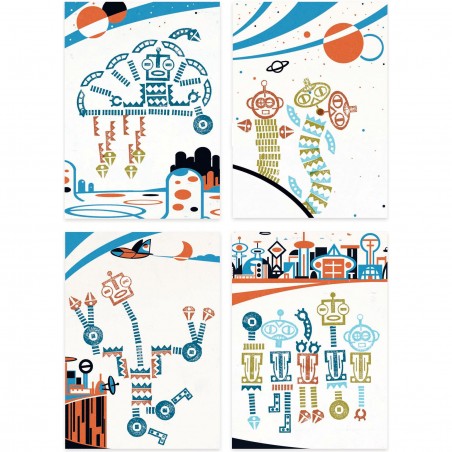 Tampons Mix and Match Alien robots - Loisirs créatifs - Djeco