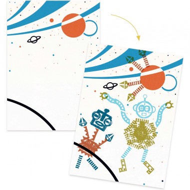 Tampons Mix and Match Alien robots - Loisirs créatifs - Djeco