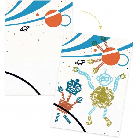 Tampons Mix and Match Alien robots - Loisirs créatifs - Djeco