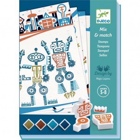 Tampons Mix and Match Alien robots - Loisirs créatifs - Djeco