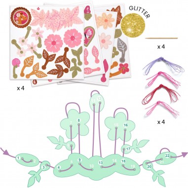 4 parures de bijoux à créer Doux médaillons - Do it Yourself - Djeco