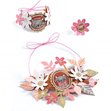 4 parures de bijoux à créer Doux médaillons - Do it Yourself - Djeco