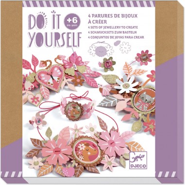 4 parures de bijoux à créer Doux médaillons - Do it Yourself - Djeco
