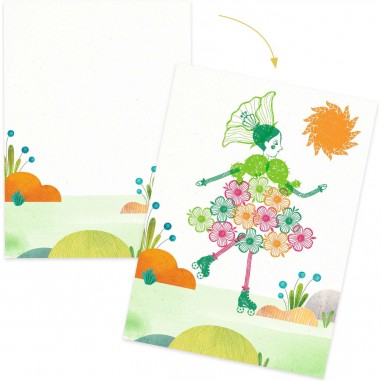 Tampons Mix and Match Flower girls - Atelier créatif - Djeco