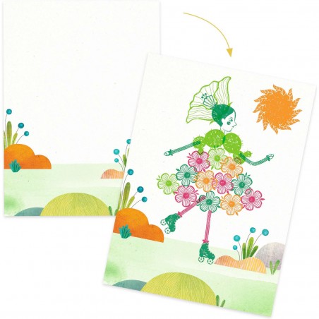 Tampons Mix and Match Flower girls - Atelier créatif - Djeco