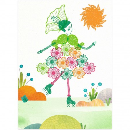 Tampons Mix and Match Flower girls - Atelier créatif - Djeco