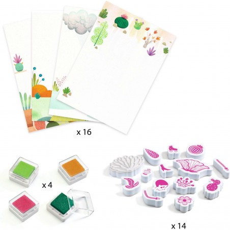 Tampons Mix and Match Flower girls - Atelier créatif - Djeco