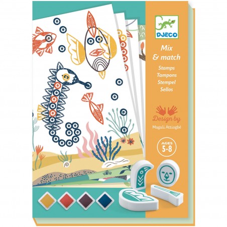 Tampons Mix and Match Surprising animals - Atelier créatif - Djeco