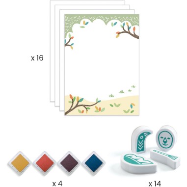 Tampons Mix and Match Surprising animals - Atelier créatif - Djeco