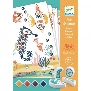 Tampons Mix and Match Surprising animals - Atelier créatif - Djeco