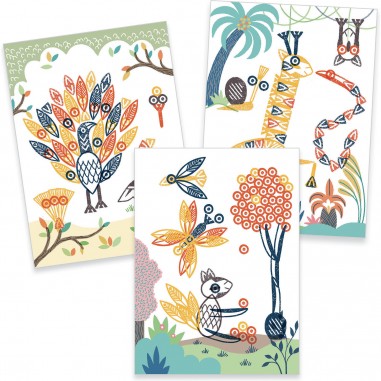 Tampons Mix and Match Surprising animals - Atelier créatif - Djeco