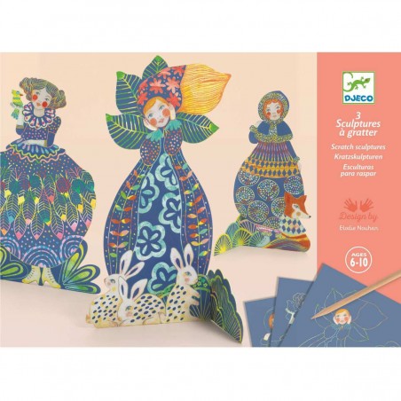 Sculptures à gratter Jolies robes - Loisirs créatifs - Djeco