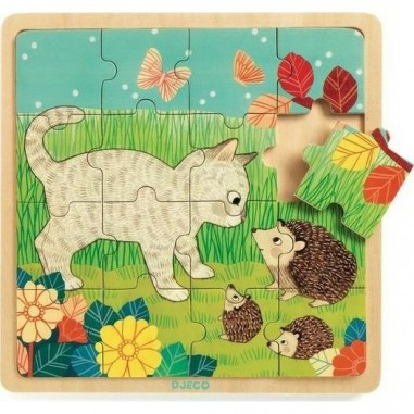 Puzzle en bois Garden - Djeco Puzzle en bois Garden - Djeco