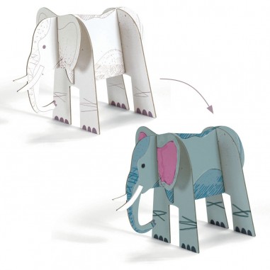 Colorie assemble et joue Diy Savane - Djeco