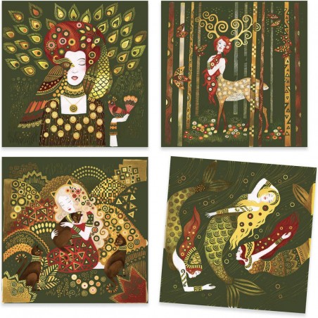 Cartes à gratter : inspired by : golden muses - Djeco