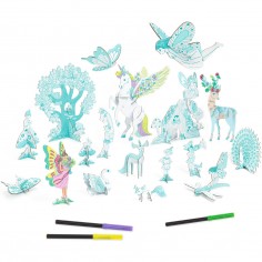 Colorie assemble et joue Diy Monde enchanté - Djeco 2