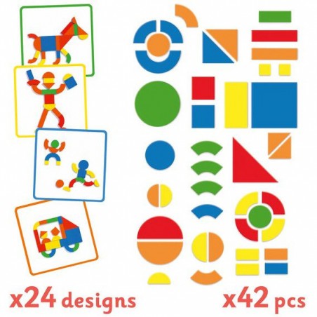 Magnétique Bois: Coffret Geoformes - Jeu de société - Djeco
