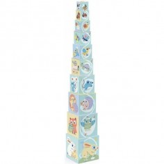 BabyBloki Cubes à Empiler - Baby blanc - Djeco