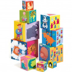 Cubes à empiler rigolos - jouet d'éveil enfant - Djeco 2